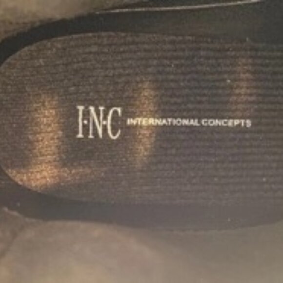 INC International Concepts Raelynn Ankle Boots Glossy Black Rain Boot 10 - Picture 3 of 4